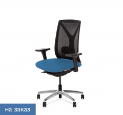 Кресло DION Mesh Bl 870 1D black SLW 58 Голубой Черный