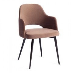 Кресло VALKYRIA 2 mod. 718 / 2 шт. в упаковке ткань/металл, 55х55х80 см, высота до сиденья 48 см, коричневый barkhat 12/черный